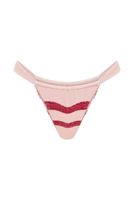 Robyn Beaded Bikini Bottom – Pink Robyn Beaded Bikini Bottom – Pink