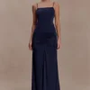 Roisin Slinky Maxi Dress – Navy