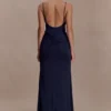 Roisin Slinky Maxi Dress – Navy