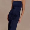 Roisin Slinky Maxi Dress – Navy