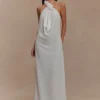 Rosalia Cowl Neck Maxi Dress – White