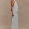 Rosalia Cowl Neck Maxi Dress – White