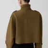 Rue Funnel Neck Bomber Jacket – Khaki