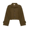 Rue Funnel Neck Bomber Jacket – Khaki