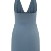 Ruth Cotton Halter Mini Dress – Ocean Blue