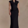 Saphira Shirt Corset Maxi Dress – Black Saphira Shirt Corset Maxi Dress – Black