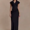 Saphira Shirt Corset Maxi Dress – Black Saphira Shirt Corset Maxi Dress – Black