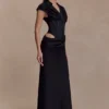 Saphira Shirt Corset Maxi Dress – Black Saphira Shirt Corset Maxi Dress – Black