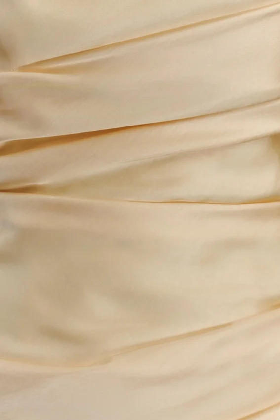 Sarah Strapless Maxi Dress With Waist Tie – Lemon Sarah Strapless Maxi Dress With Waist Tie – Lemon
