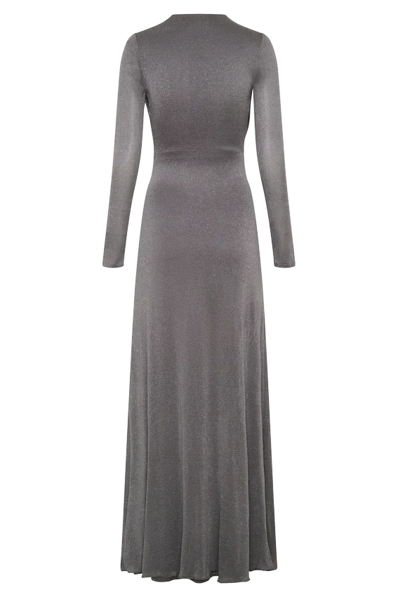 Scarlet Lurex Cowl Maxi Dress – Silver Scarlet Lurex Cowl Maxi Dress – Silver