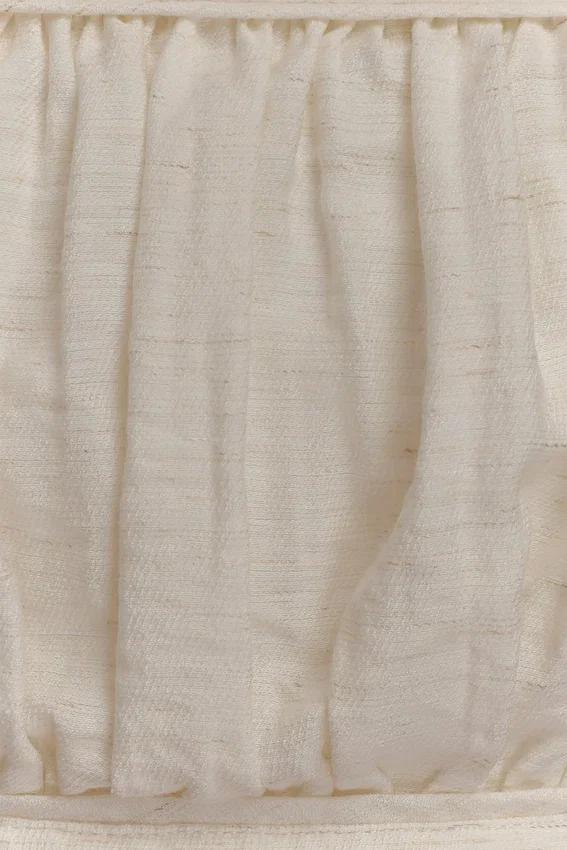 Scottie Shirred Linen Bandeau – Oat Marle Scottie Shirred Linen Bandeau – Oat Marle