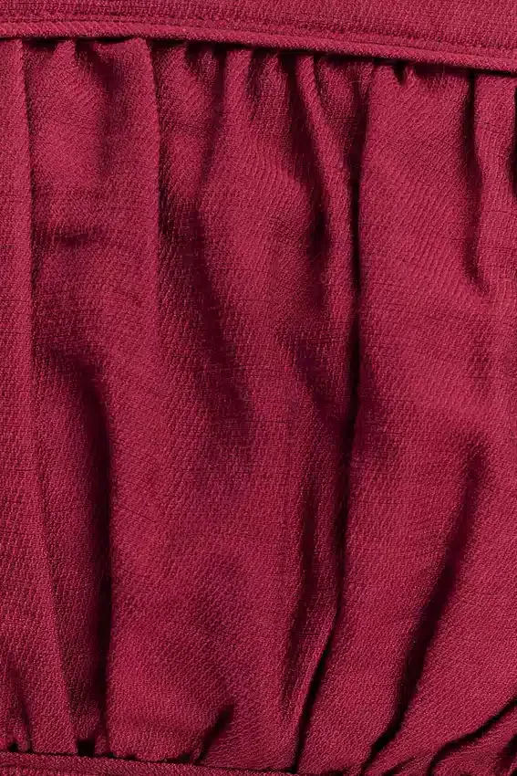 Scottie Shirred Linen Bandeau – Wine Scottie Shirred Linen Bandeau – Wine