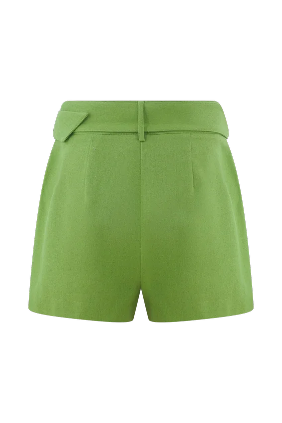 Scout Linen Belted Shorts – Green Scout Linen Belted Shorts – Green