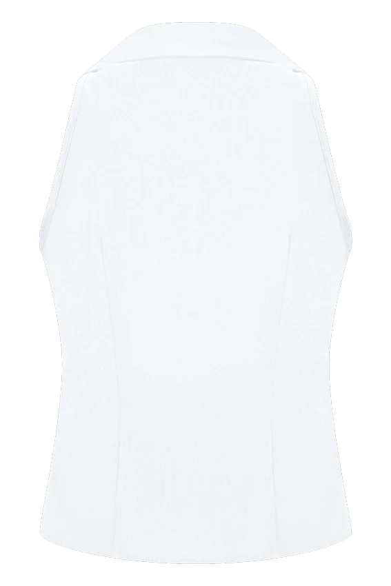 Scout Sleeveless Linen Shirt – White Scout Sleeveless Linen Shirt – White