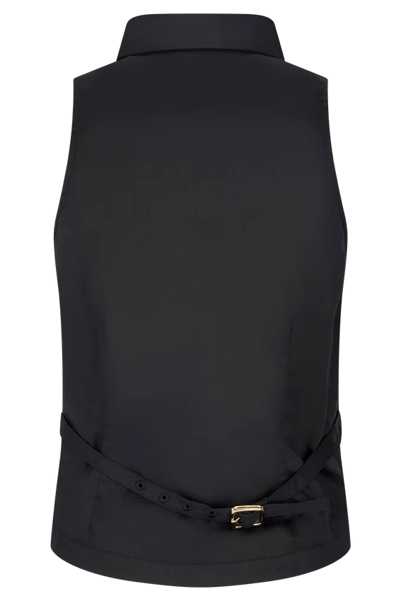 Selene Sleeveless Halter Shirt – Black Selene Sleeveless Halter Shirt – Black