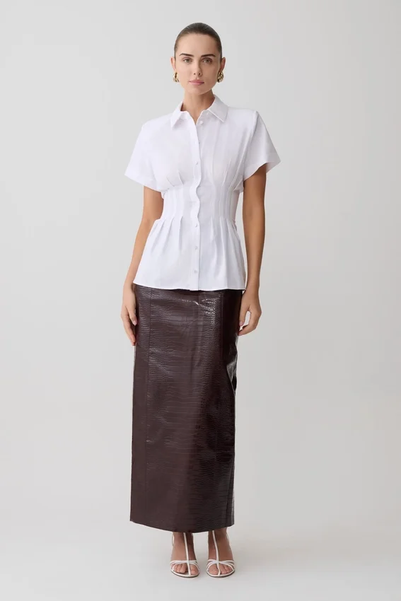 Selma Short Sleeve Linen Shirt – White Selma Short Sleeve Linen Shirt – White