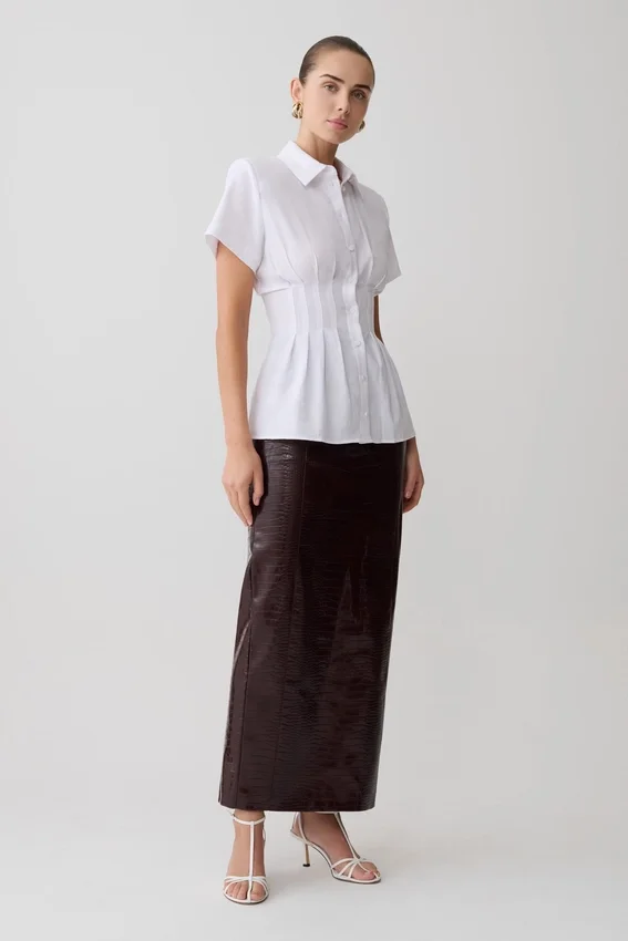 Selma Short Sleeve Linen Shirt – White Selma Short Sleeve Linen Shirt – White