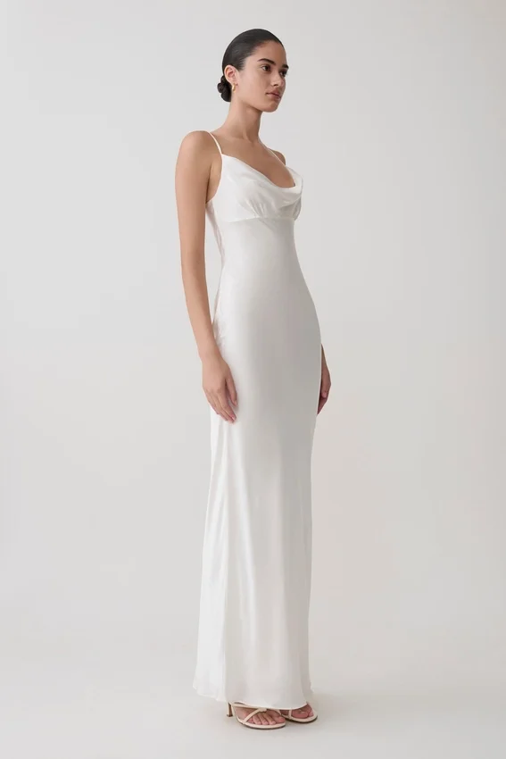 Seraphine Corset Satin Maxi Dress – Ivory Seraphine Corset Satin Maxi Dress – Ivory