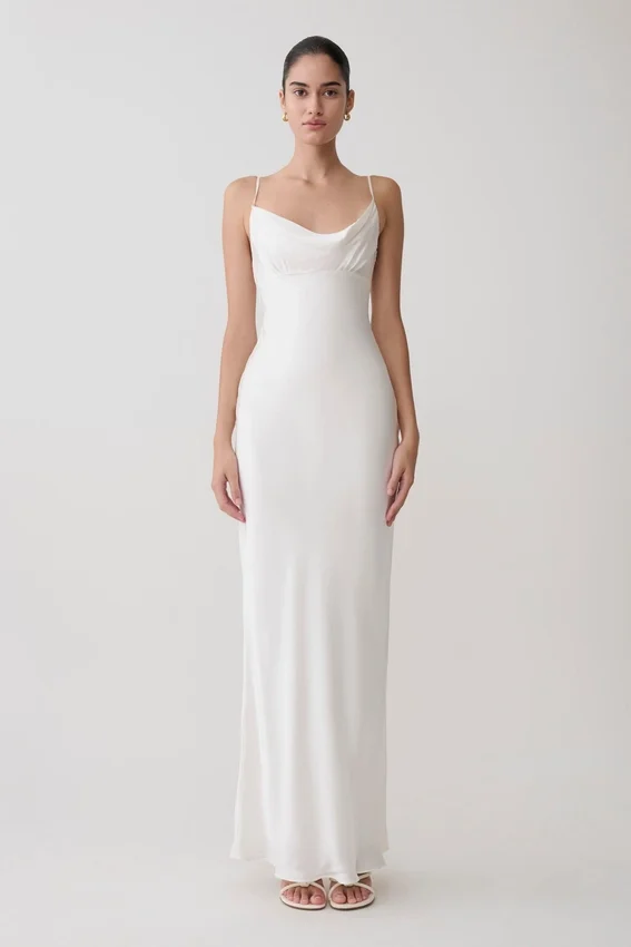 Seraphine Corset Satin Maxi Dress – Ivory Seraphine Corset Satin Maxi Dress – Ivory