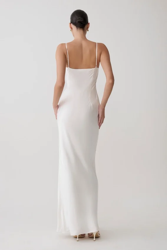 Seraphine Corset Satin Maxi Dress – Ivory Seraphine Corset Satin Maxi Dress – Ivory
