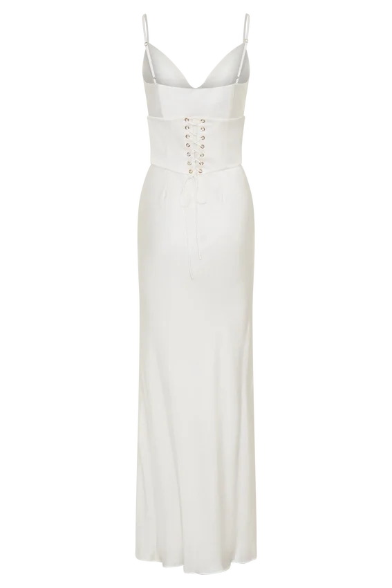Seraphine Corset Satin Maxi Dress – Ivory Seraphine Corset Satin Maxi Dress – Ivory