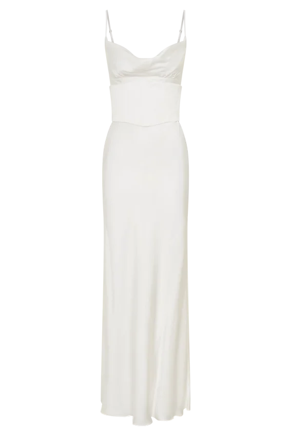 Seraphine Corset Satin Maxi Dress – Ivory Seraphine Corset Satin Maxi Dress – Ivory