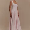 Sharon Scuba Jersey Midi Dress – Ballet Pink