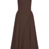 Sharon Scuba Jersey Midi Dress – Cacao Brown