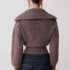 Skylaine Zip Knit Jumper – Brown Marle