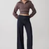 Skylaine Zip Knit Jumper – Brown Marle