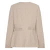 Solenne Collarless Suiting Blazer – Natural Marle