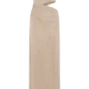 Starla Strapless Diamante Maxi Dress – Gold