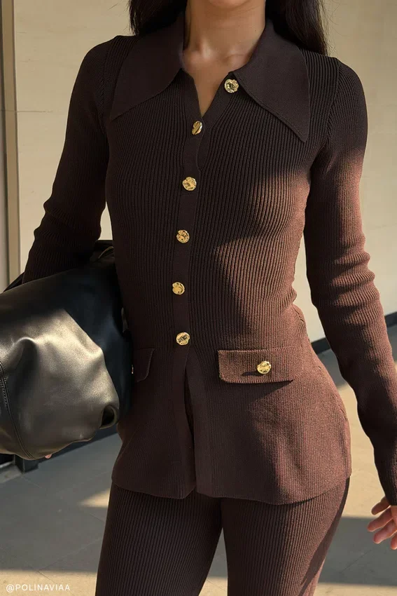 Suzie Ribbed Long Sleeve Longline Top – Chocolate Suzie Ribbed Long Sleeve Longline Top – Chocolate