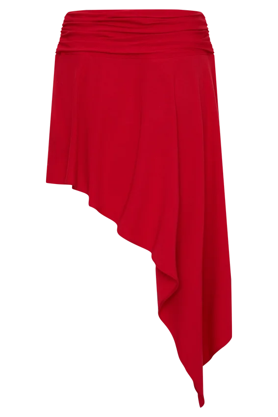 Talise Modal Hankie Midi Skirt – Red Talise Modal Hankie Midi Skirt – Red