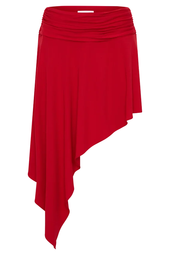 Talise Modal Hankie Midi Skirt – Red Talise Modal Hankie Midi Skirt – Red