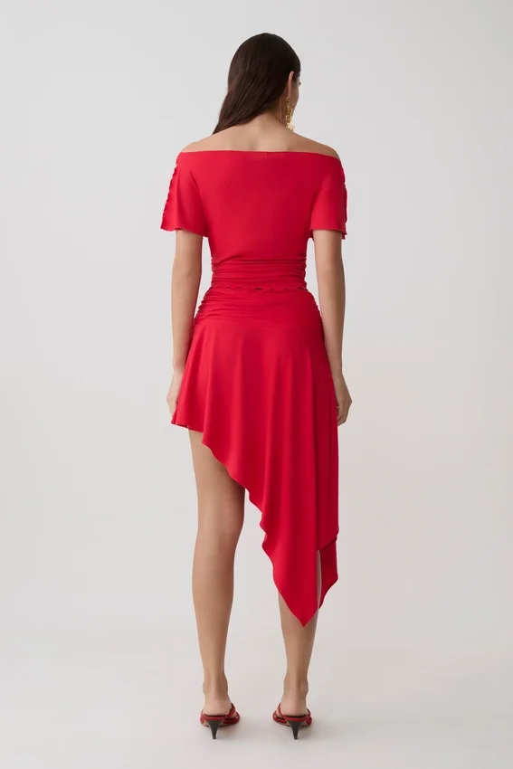 Talise Modal Hankie Midi Skirt – Red Talise Modal Hankie Midi Skirt – Red