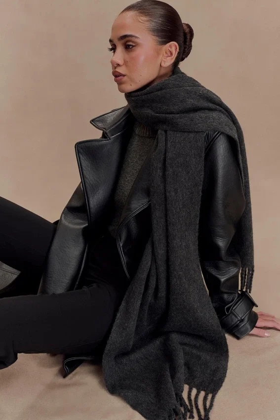 Tarah Faux Leather Trench Coat – Black Tarah Faux Leather Trench Coat – Black