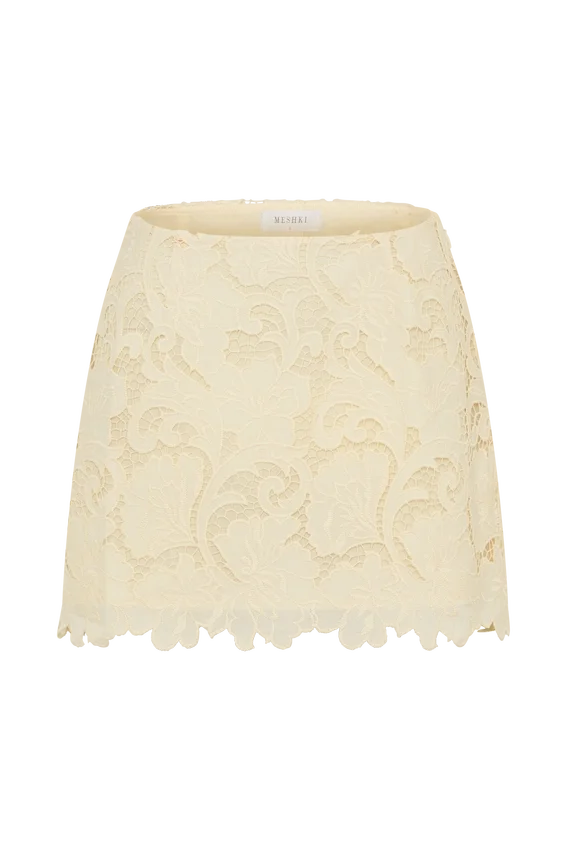 Tessa Broderie Mini Skirt – Lemon Tessa Broderie Mini Skirt – Lemon