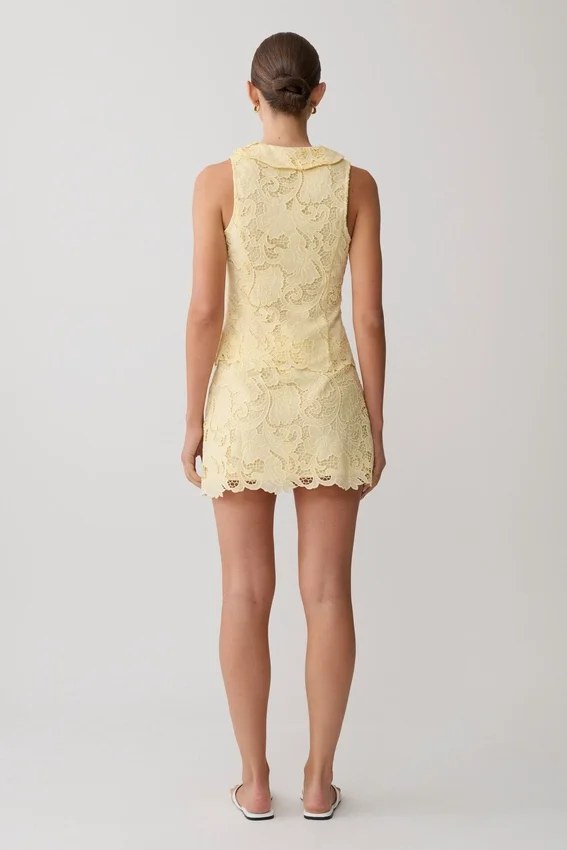 Tessa Broderie Mini Skirt – Lemon Tessa Broderie Mini Skirt – Lemon