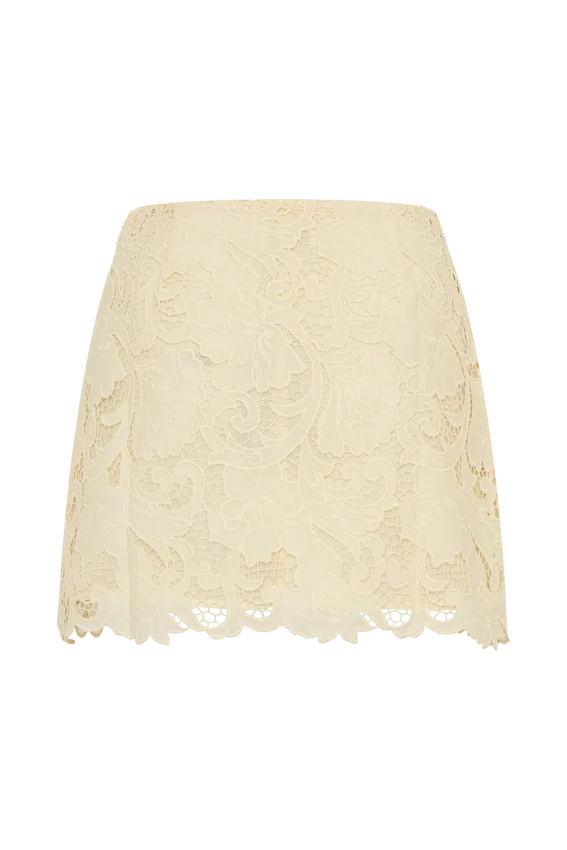 Tessa Broderie Mini Skirt – Lemon Tessa Broderie Mini Skirt – Lemon
