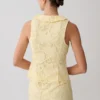 Tessa Broderie Tie Front Sleeveless Top – Lemon Tessa Broderie Tie Front Sleeveless Top – Lemon