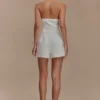 Tiara Halter Neck Suiting Top – White