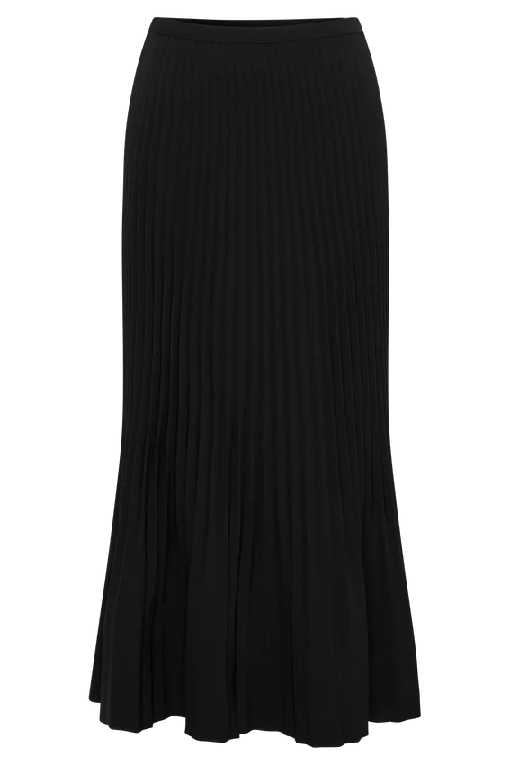 Twyla Pleated Suiting Maxi Skirt – Black Twyla Pleated Suiting Maxi Skirt – Black