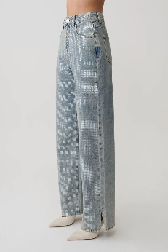 Tyla Diamante Denim Jeans – Blue/Green Tyla Diamante Denim Jeans – Blue/Green