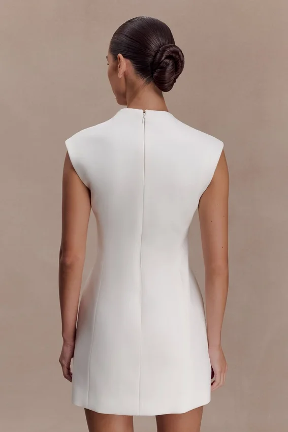 Victoria Cut Out Suiting Mini Dress – Ivory Victoria Cut Out Suiting Mini Dress – Ivory