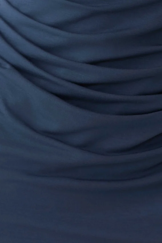 Vina Gathered Jersey Midi Dress – Ink Blue Vina Gathered Jersey Midi Dress – Ink Blue