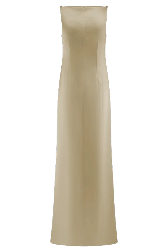 Violet Sleeveless Satin Maxi Dress – Blush Gold Violet Sleeveless Satin Maxi Dress – Blush Gold