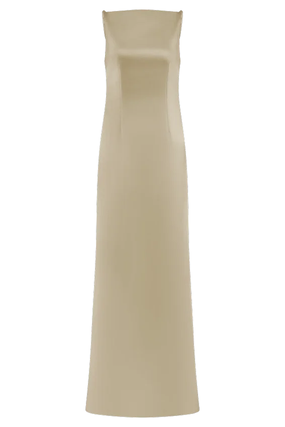 Violet Sleeveless Satin Maxi Dress – Blush Gold Violet Sleeveless Satin Maxi Dress – Blush Gold