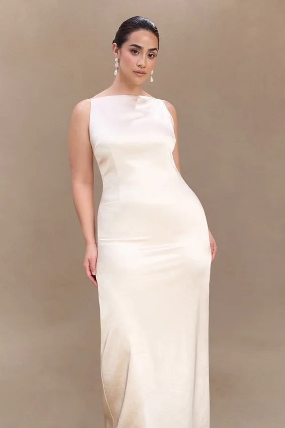 Violet Sleeveless Satin Maxi Dress – Blush Gold Violet Sleeveless Satin Maxi Dress – Blush Gold