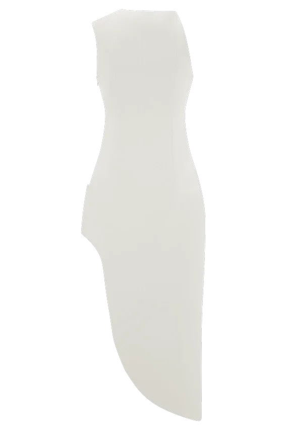 Virginia Suiting Embroidered Midi Dress – White Virginia Suiting Embroidered Midi Dress – White